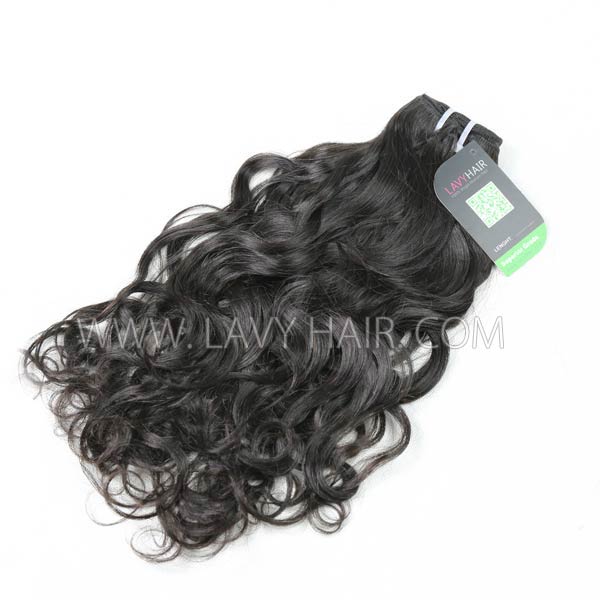 Regular Grade 1 bundle European Natural Wave Virgin Human hair extensions