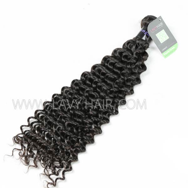 Regular Grade 1 Bundle Mongolian Deep Curly Virgin Human Hair Extensions