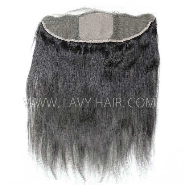 Silk Base Frontal (13*4) Straight Hair Human medium brown
