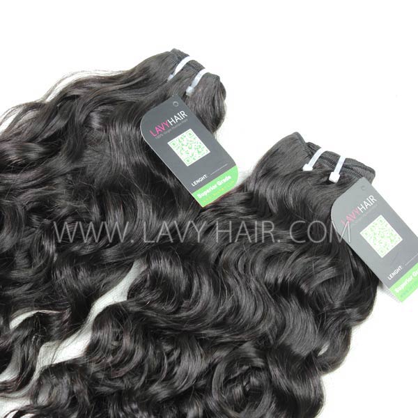 Regular Grade mix 4 bundles with silk base closure 4*4" European Natural Wave Virgin Human hair extensions
