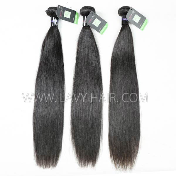 Regular Grade mix 3 or 4 bundles Mongolian Straight Virgin Human hair extensions
