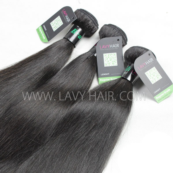 Regular Grade 1 bundle Brazilian Straight Virgin Human hair extensions