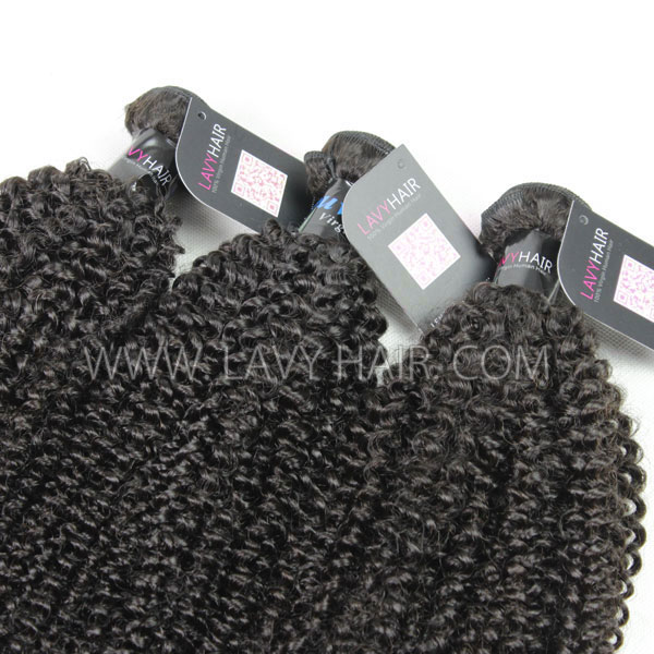 Superior Grade 1 bundle Peruvian Kinky Curly Virgin Human hair extensions