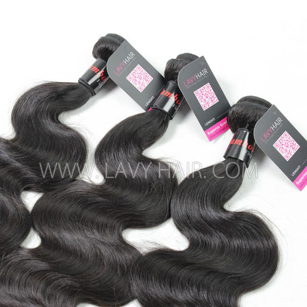 Superior Grade mix 3 bundles with lace closure Cambodian Body Wave Virgin Human hair extensions