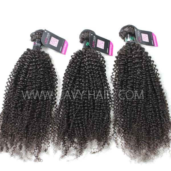 Superior Grade 4 bundles with lace closure Brazilian Kinky Curly Hair Brazilian Peruvian Malaysian Indian European Cambodian Burmese Mongolian
