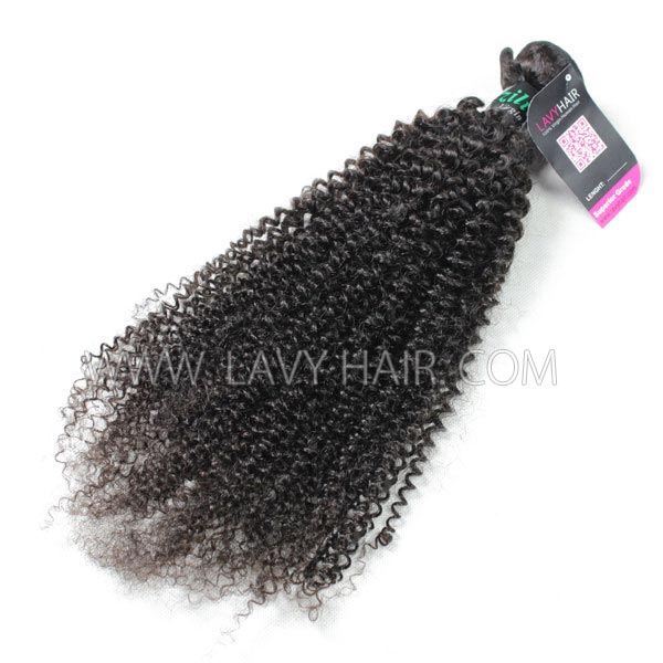 Superior Grade 3/4 bundles Kinky Curly Virgin Human hair extensions Brazilian Peruvian Malaysian Indian European Cambodian Burmese Mongolian