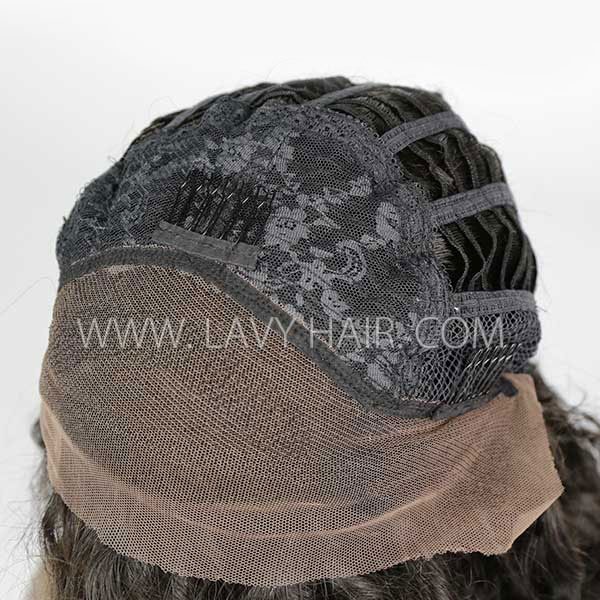 Lace Frontal Wigs With Bangs 130% Density Loose Wave Human Hair
