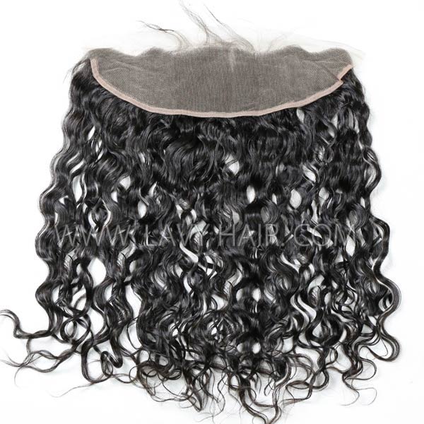 Superior Grade mix 3 bundles with 13*4 lace frontal closoure Peruvian Natural Wave Virgin Human Hair Extensions
