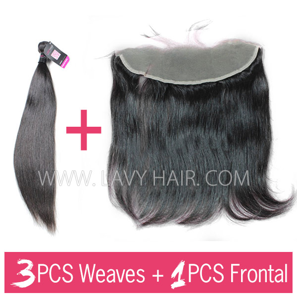 (New)Superior Grade 3 bundles with 13*4 13*6 360 lace frontal Deal HD Lace and Transparent Lace Straight Virgin Hair Brazilian Peruvian Malaysian