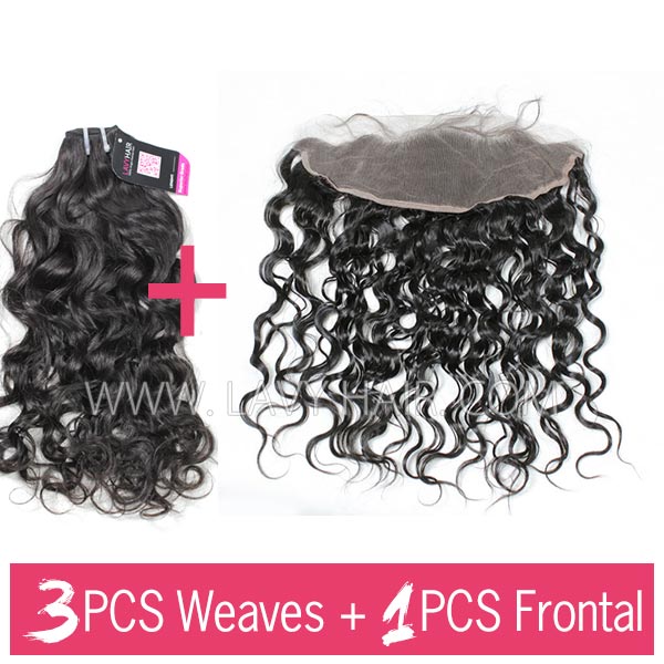 Superior Grade 3 bundles with 13*4 13*6 lace frontal HD Lace and Transparent Lace Natural Wave Virgin Hair Brazilian Cambodian Burmese Mongolian