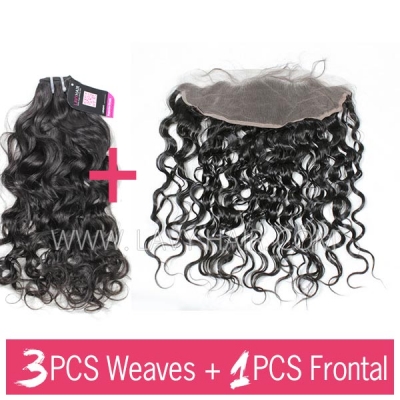 Superior Grade 3 bundles with 13*4 13*6 lace frontal Natural Wave Virgin Hair Brazilian Peruvian Malaysian Indian European Cambodian Burmese Mongolian