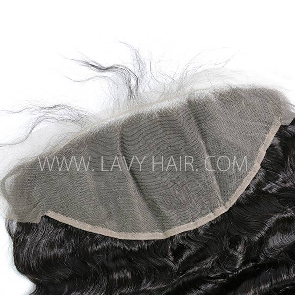 #1B Color Ear to Ear 13*6 Lace Frontal Loose Wave Human hair Swiss lace