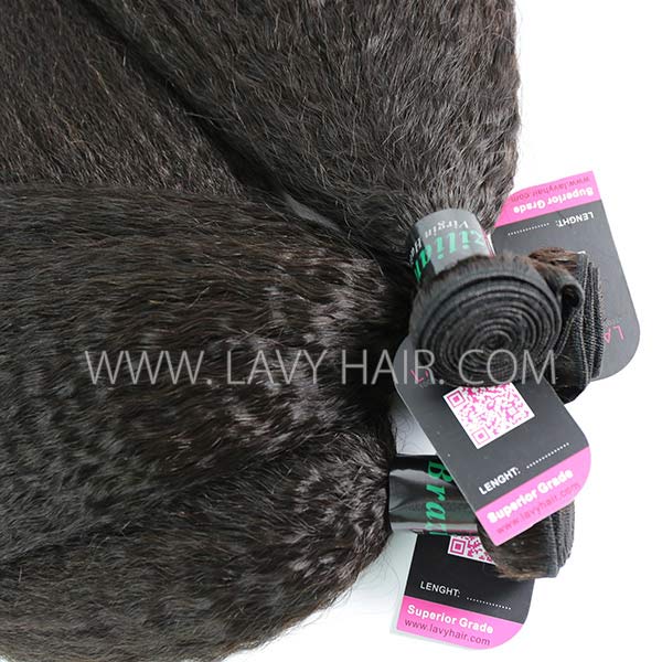 Advanced Grade 3  bundles with 4*4 5*5 lace closure Kinky Straight Transparent /HD Lace Virgin hair Brazilian Peruvian Malaysian Indian