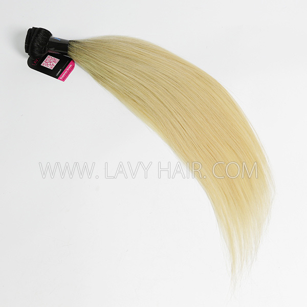 Superior Grade 1 bundle Peruvian Straight Ombre 1B/ 613 Human hair extensions