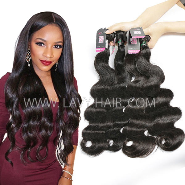 Superior Grade 3/4 bundles body wave Virgin Human hair extensions Brazilian Peruvian Malaysian Indian European Cambodian Burmese Mongolian