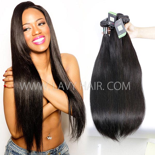 Regular Grade mix 3 or 4 bundles Brazilian Straight Virgin Human hair extensions