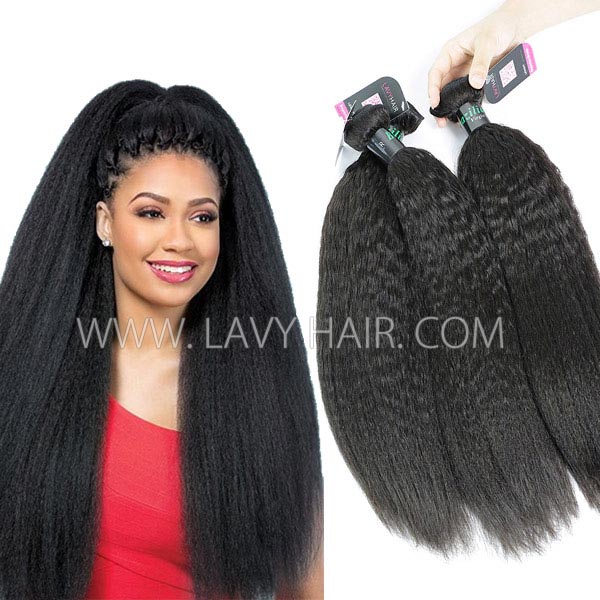 Advanced Grade 3 or 4 bundles Kinky Straight Virgin Human hair extensions Brazilian Peruvian Malaysian Indian European Cambodian Burmese Mongolian