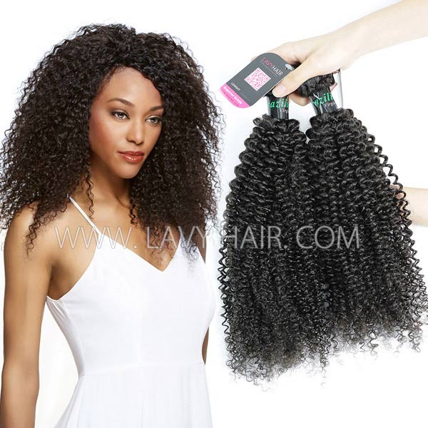 Advanced Grade 3/4 bundles Kinky Curly Virgin Human hair extensions Brazilian Peruvian Malaysian Indian European Cambodian Burmese Mongolian