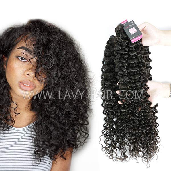 Superior Grade mix 3 or 4 bundles Malaysian Italian Curly Virgin Human Hair Extensions