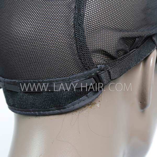 M size wig caps come with adjustable straps, black color