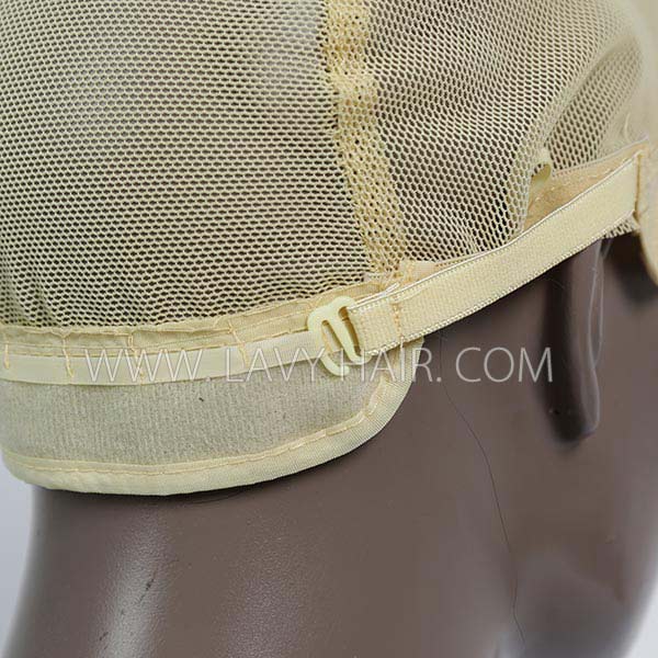 M size wig caps come with adjustable straps, blonde color