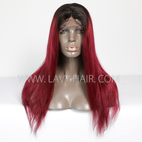 1B/99J Color Lace Frontal Wig Straight Hair Human Hair