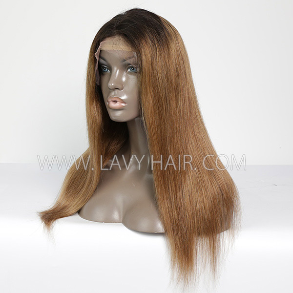 Glueless Wig 1B/30 Ombre Color 13*4 Full Lace Frontal Wigs Human Hair 3-4 days Customize