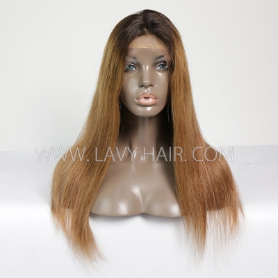 Glueless Wig 1B/30 Ombre Color 13*4 Full Lace Frontal Wigs Human Hair 3-4 days Customize