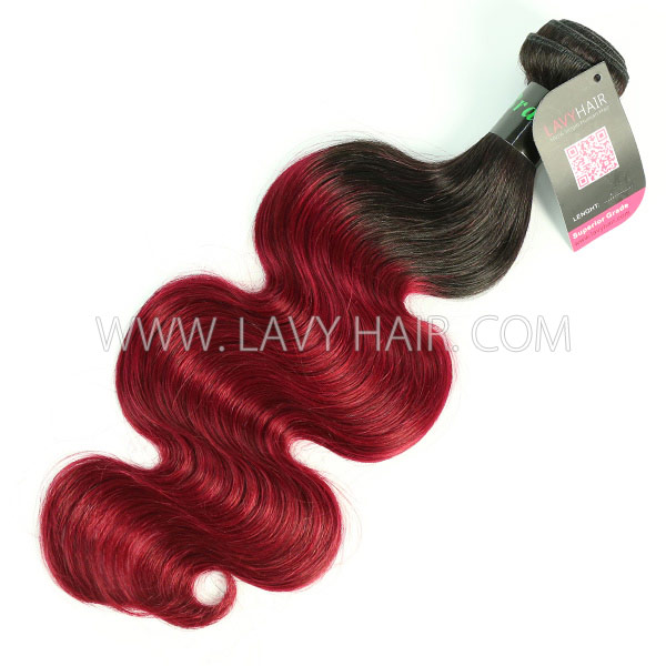 Color Collection #27 #30 #99j #Burg #33B Superior Grade 1 Bundle Straight&Body Wave Virgin Hair Extensions Brazilian Peruvian Malaysian