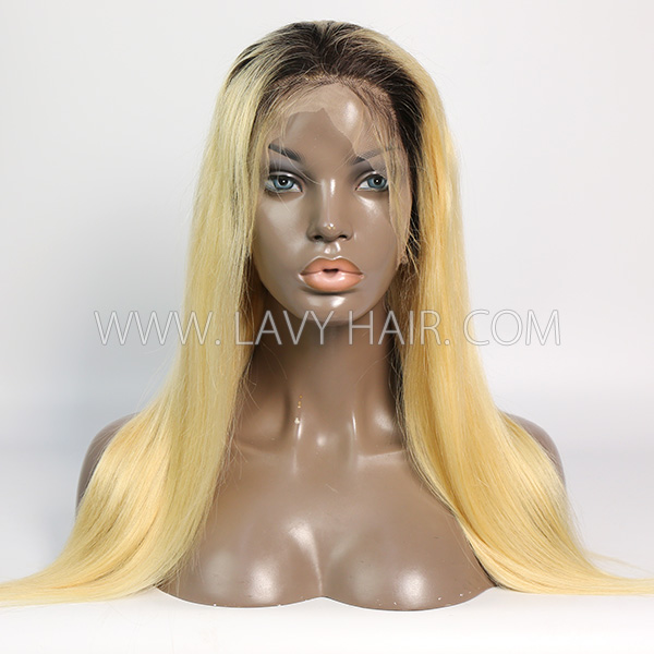 Color 1B/613 Blonde Lace Front Wigs 130% Density Straight Hair Human Hair