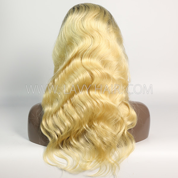 130% Density Transparent Lace #1B/613 Blonde Lace Front Wigs Straight Hair&Body Wave Human Hair