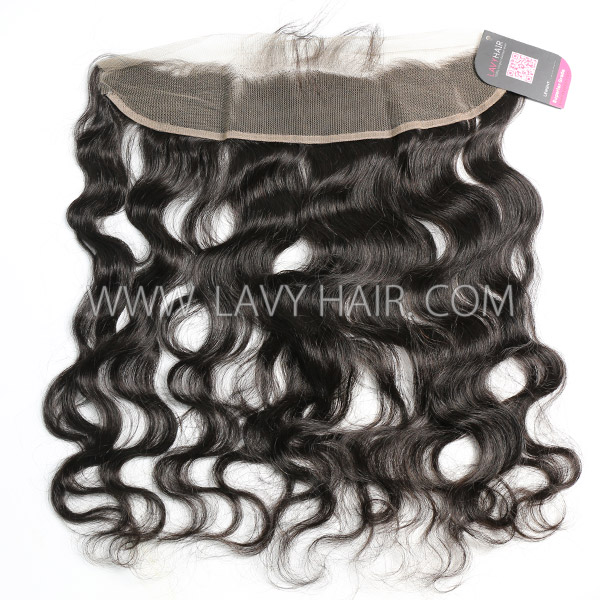 Ear to ear 13*2 Lace Frontal Closure Body Wave Human hair medium brown Swiss lace