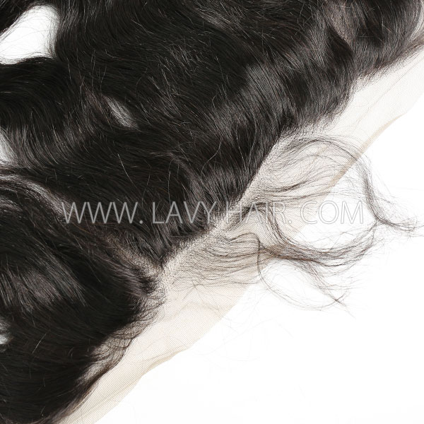 Ear to ear 13*2 Lace Frontal Closure Body Wave Human hair medium brown Swiss lace