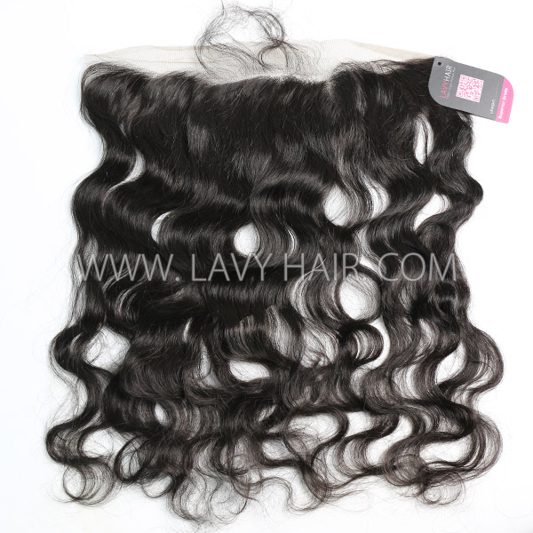Ear to ear 13*2 Lace Frontal Closure Body Wave Human hair medium brown Swiss lace