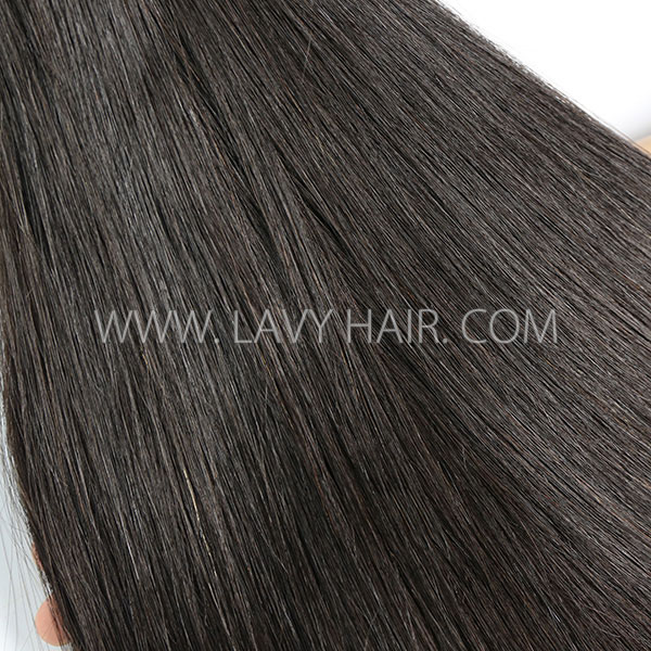 Double Drawn  Straight Virgin Human hair extensions 1 Bundle Brazilian Peruvian Malaysian Indian European Cambodian Burmese Mongolian