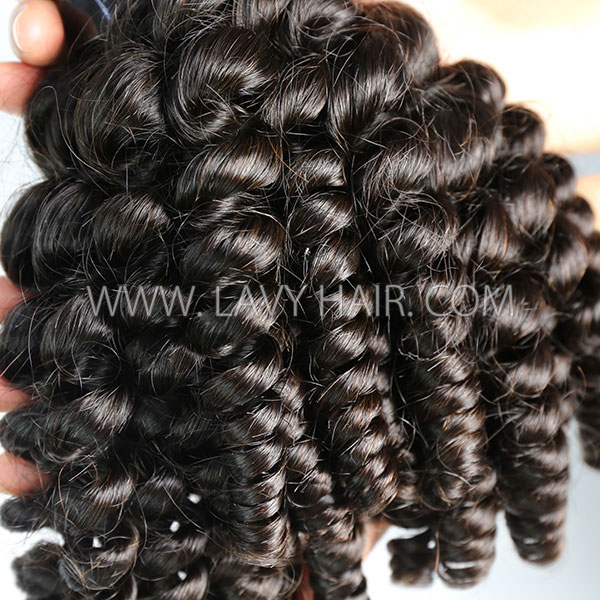 Advanced Grade 12A 3/4 bundles Spiral Curly Virgin Human Hair Extensions  Brazilian Peruvian Malaysian Indian European Cambodian Burmese Mongolian