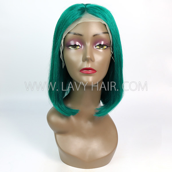 Emerald ColorLace Frontal Bob Wig 150% Density Straight Hair Human hair