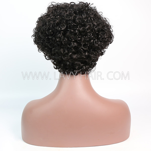 150% Density Bob Curly Human Hair RF3C-124 1B