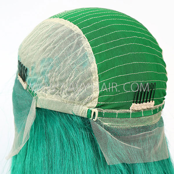 Emerald Color 130% Density Lace Frontal wig Straight Hair Human Hair