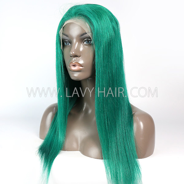 Emerald Color 130% Density Lace Frontal wig Straight Hair Human Hair