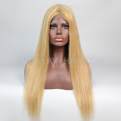Color P10/24 Lace Closure 4*4 With Bundles Sewing Wigs Straight Human hair