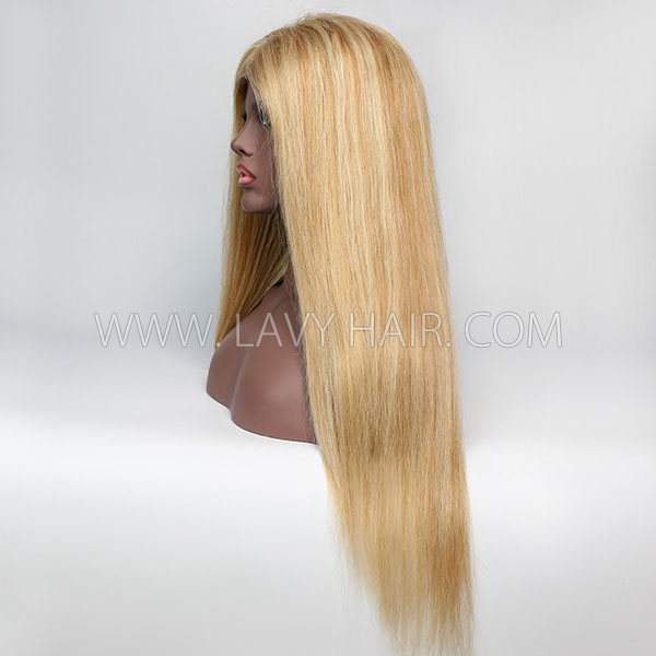 Color P10/24 Lace Closure 4*4 With Bundles Sewing Wigs Straight Human hair