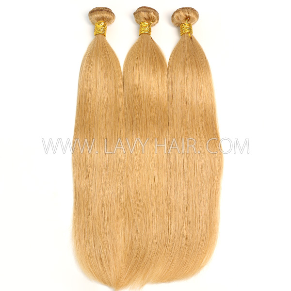 Color 27 Straight Hair Human Virgin Hair 1 Bundle