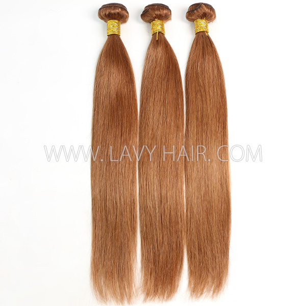 Color 30 Straight Hair Human Virgin Hair 1 Bundle