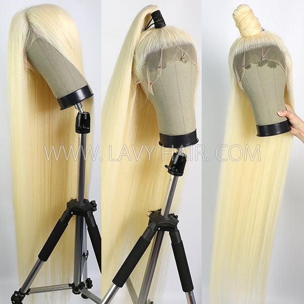 613 Blonde 130% Density Blonde Full Lace Wigs Straight Hair Human Hair