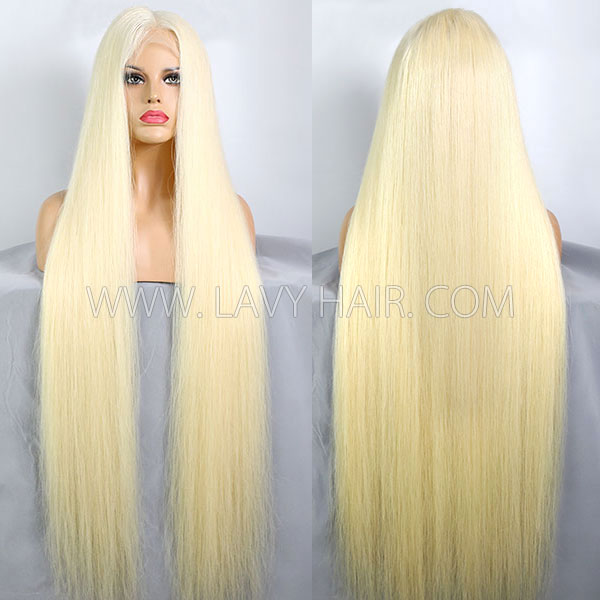 613 Blonde 130% Density Blonde Full Lace Wigs Straight Hair Human Hair Transparent Lace