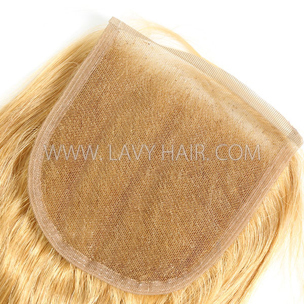 Color 27 Lace top closure 4*4" Straight  Human hair medium brown Swiss lace