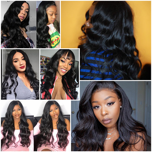 Hot Sale 180% Density 12-30 Inches Freely Ponytail Wig 360 Lace Frontal Wigs HD Lace & Transparent Lace Body Wave Virgin Hair