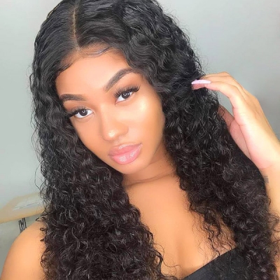 130% Density Full Lace Wigs Italian Curly Human Hair Swiss Lace Brown Lace