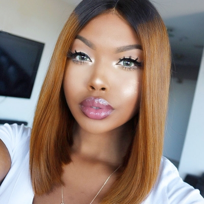 Different Color Choice Lace Frontal Bob Wig 150% Density Straight Hair Human Hair wear go